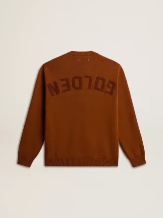 Herrenpullover mit Rundhalsausschnitt und Logo auf der Rückseite