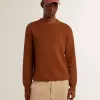 Herrenpullover mit Rundhalsausschnitt und Logo auf der Rückseite