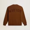 Herrenpullover mit Rundhalsausschnitt und Logo auf der Rückseite