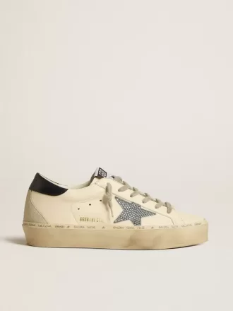 Hi Star aus Nappaleder mit Swarovski-Kristallstern und dunkelblauer Lederferse