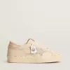 Hi Star LTD aus Nappaleder mit Stern aus Wildleder und rosa Swarovski-Kristallen