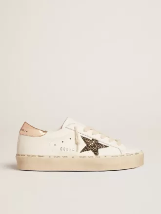 Hi Star LTD mit schwarz-goldenem Glitzerstern und goldener Fersenlasche