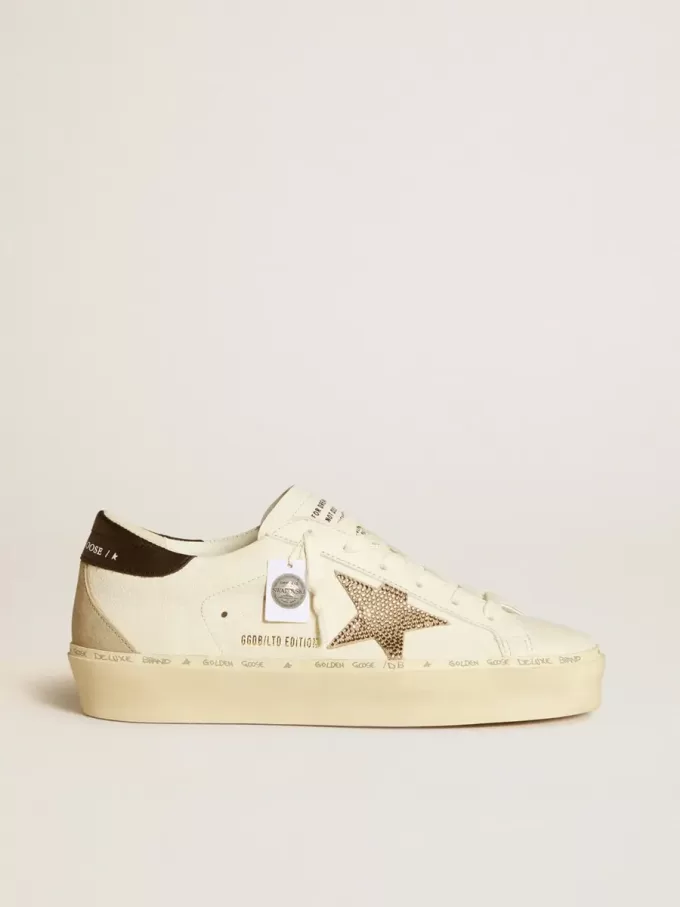 Hi Star LTD mit Swarovski-Kristallstern und schwarzer Lederferse
