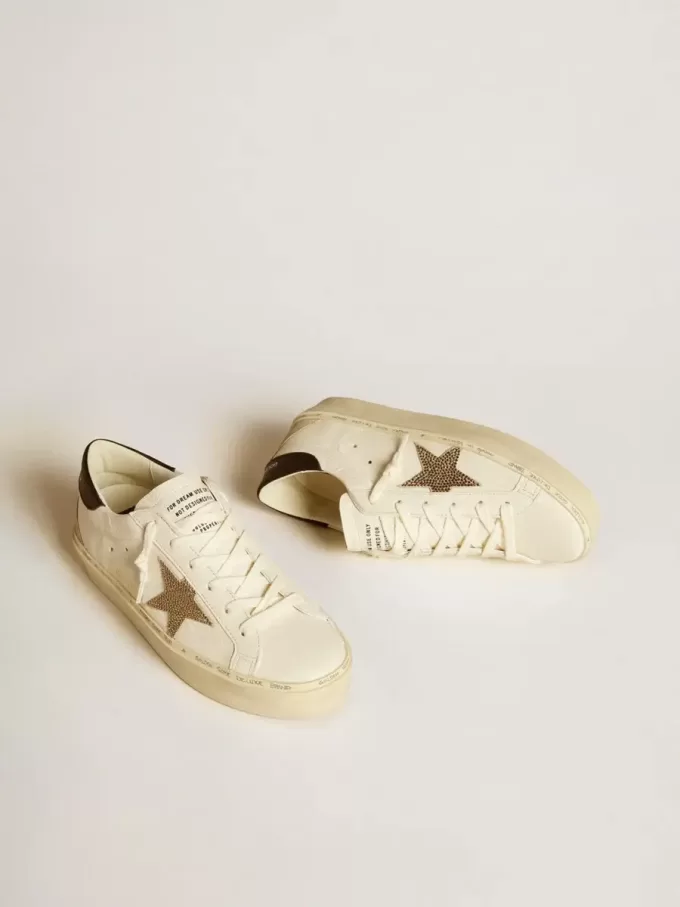 Hi Star LTD mit Swarovski-Kristallstern und schwarzer Lederferse