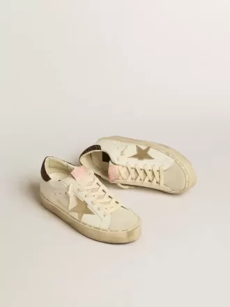 Hi Star mit platinmetallischem Lederstern und glitzernder Fersenlasche