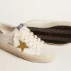 Hi Star mit Swarovski-Kristallstern und silberner Lederferse