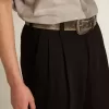 Hose aus schwarzer Woll-Viskose-Mischung Hose aus schwarzer Woll-Viskose-Mischung