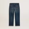 Jeans für Jungen mit offener Kante und Stickerei