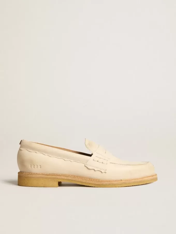 Jerry Loafer aus butterweißem Leder