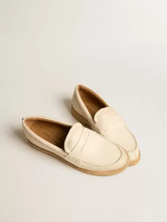 Jerry Loafer aus butterweißem Leder