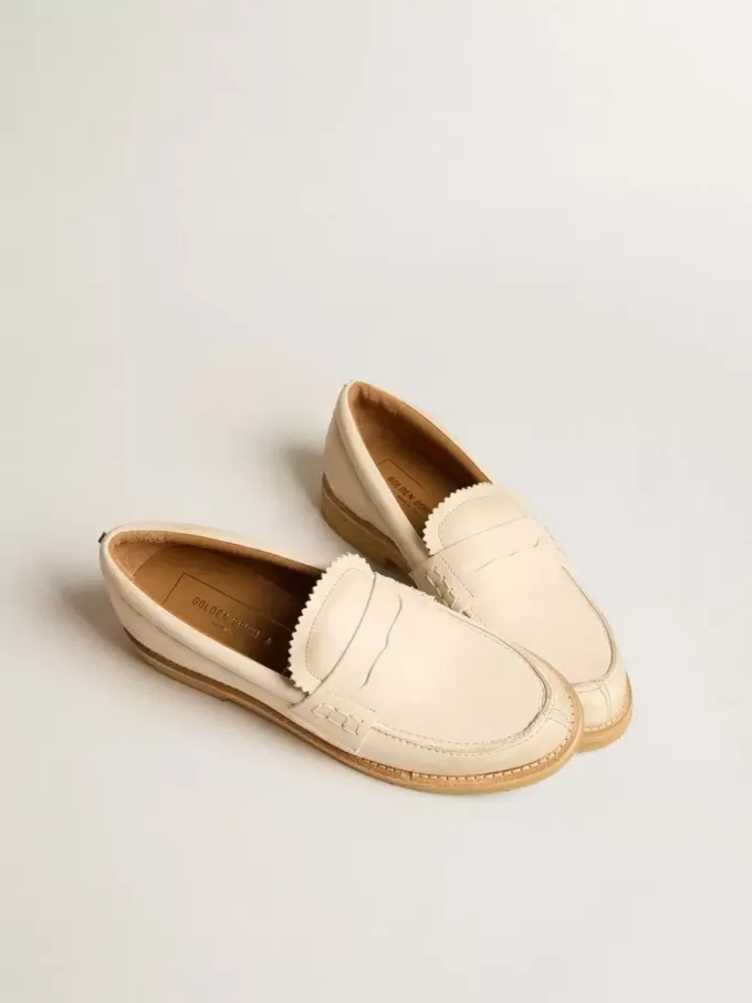 Jerry Loafer aus butterweißem Leder