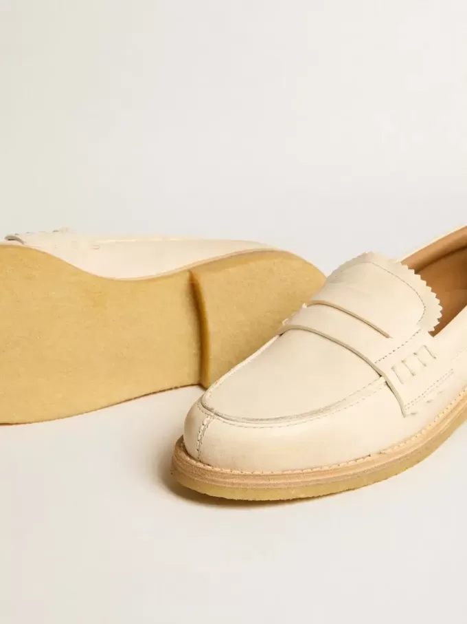 Jerry Loafer aus butterweißem Leder