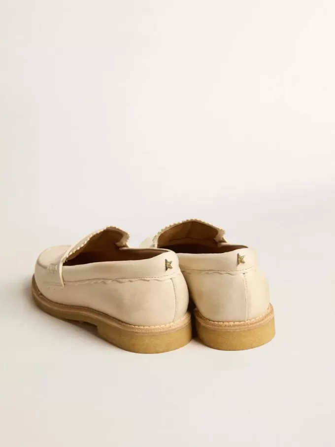 Jerry Loafer aus butterweißem Leder