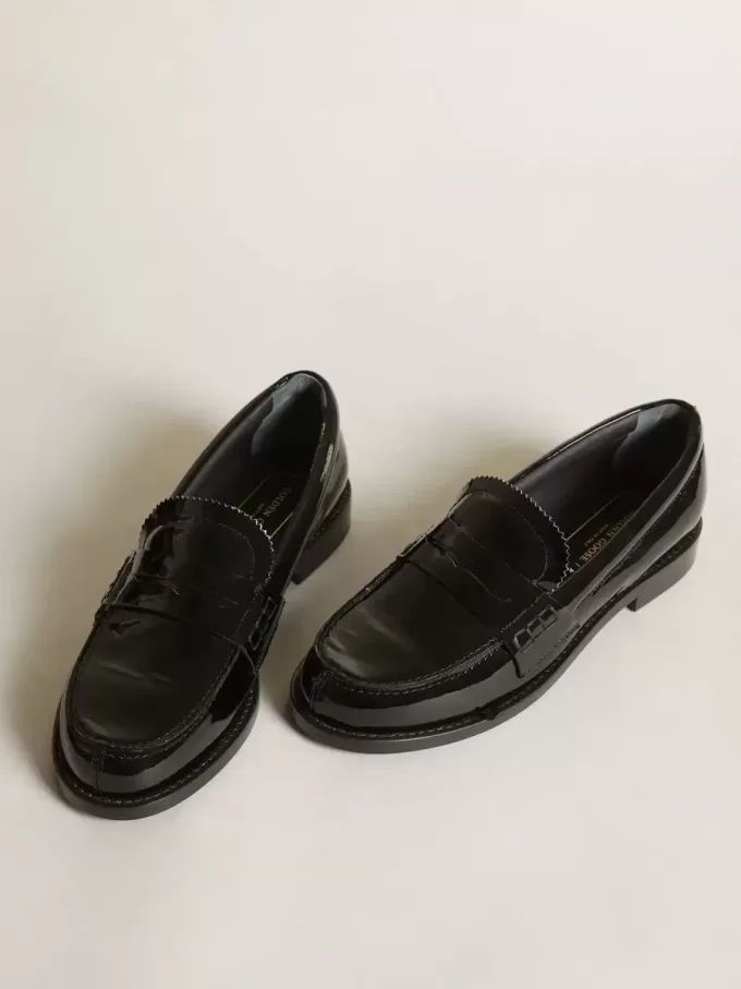 Jerry Loafer aus schwarzem Lackleder
