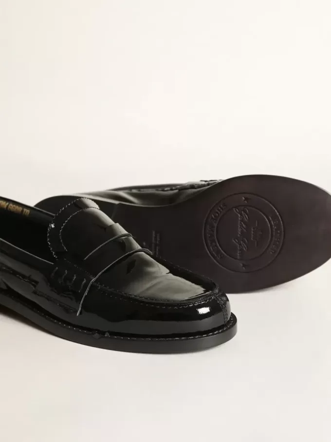 Jerry Loafer aus schwarzem Lackleder