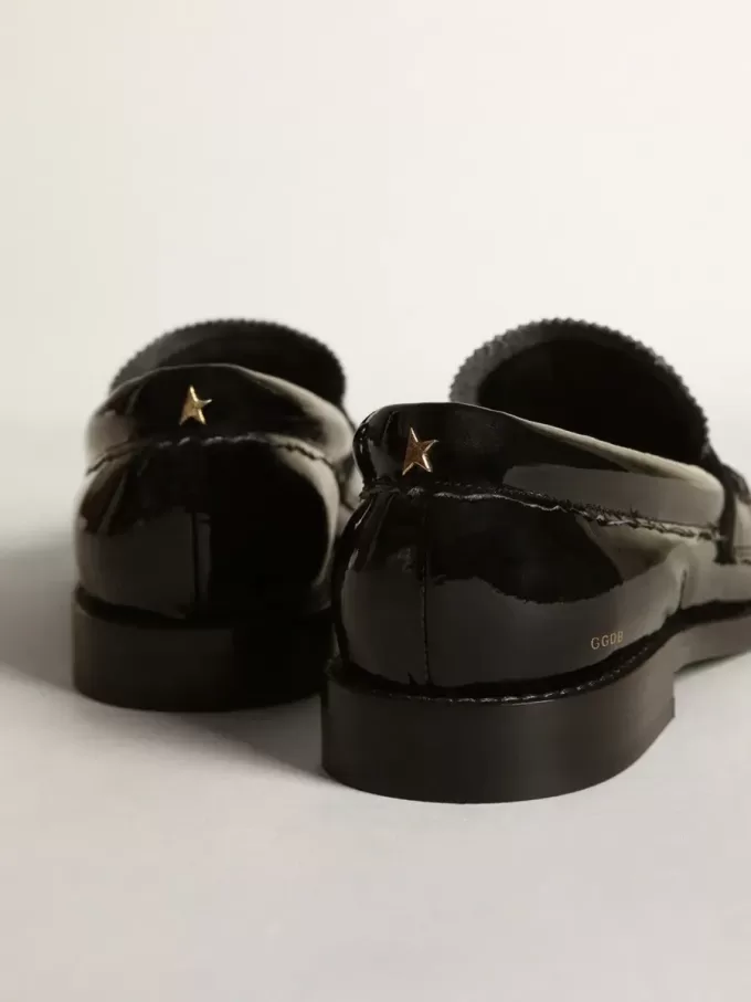 Jerry Loafer aus schwarzem Lackleder