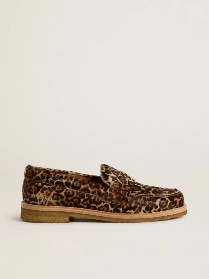 Jerry Loafer für Damen aus Ponyfell mit Leopardenmuster