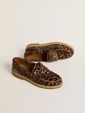 Jerry Loafer für Damen aus Ponyfell mit Leopardenmuster