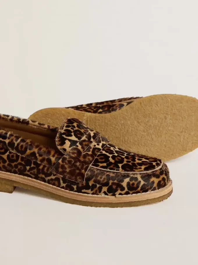 Jerry Loafer für Damen aus Ponyfell mit Leopardenmuster
