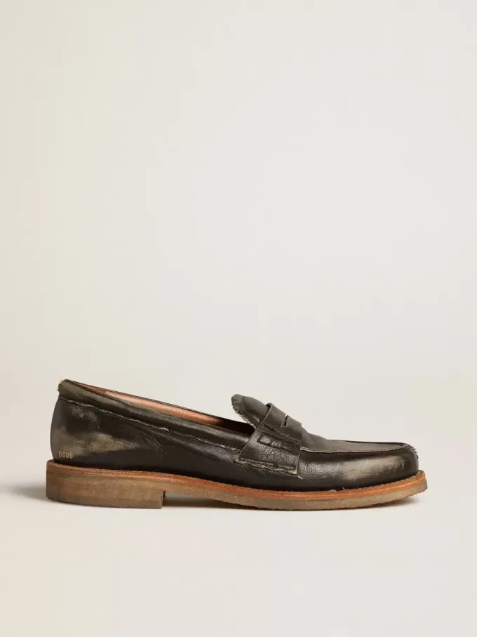 Jerry Loafer für Damen aus schwarzem Leder