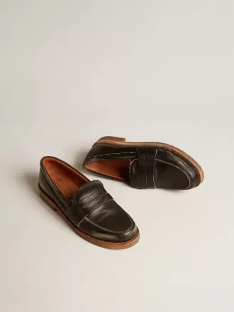 Jerry Loafer für Damen aus schwarzem Leder