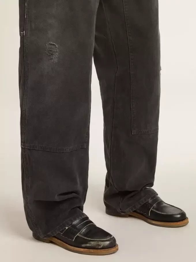 Jerry Loafer für Damen aus schwarzem Leder
