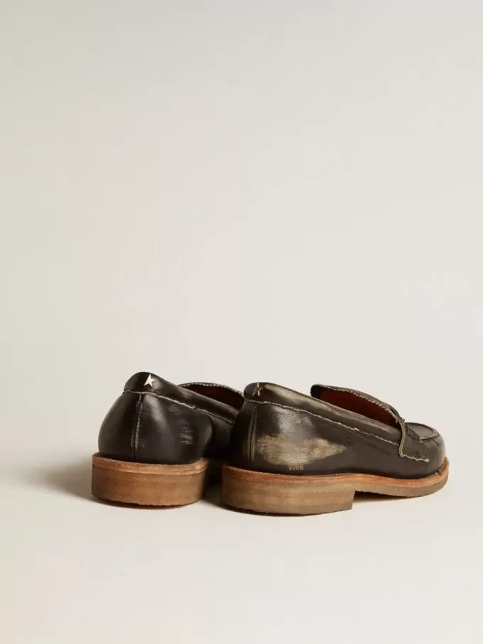 Jerry Loafer für Damen aus schwarzem Leder