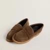 Jerry Loafer für Damen aus taubengrauem Wildleder