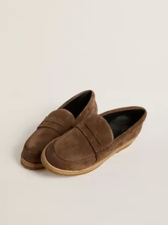 Jerry Loafer für Damen aus taubengrauem Wildleder