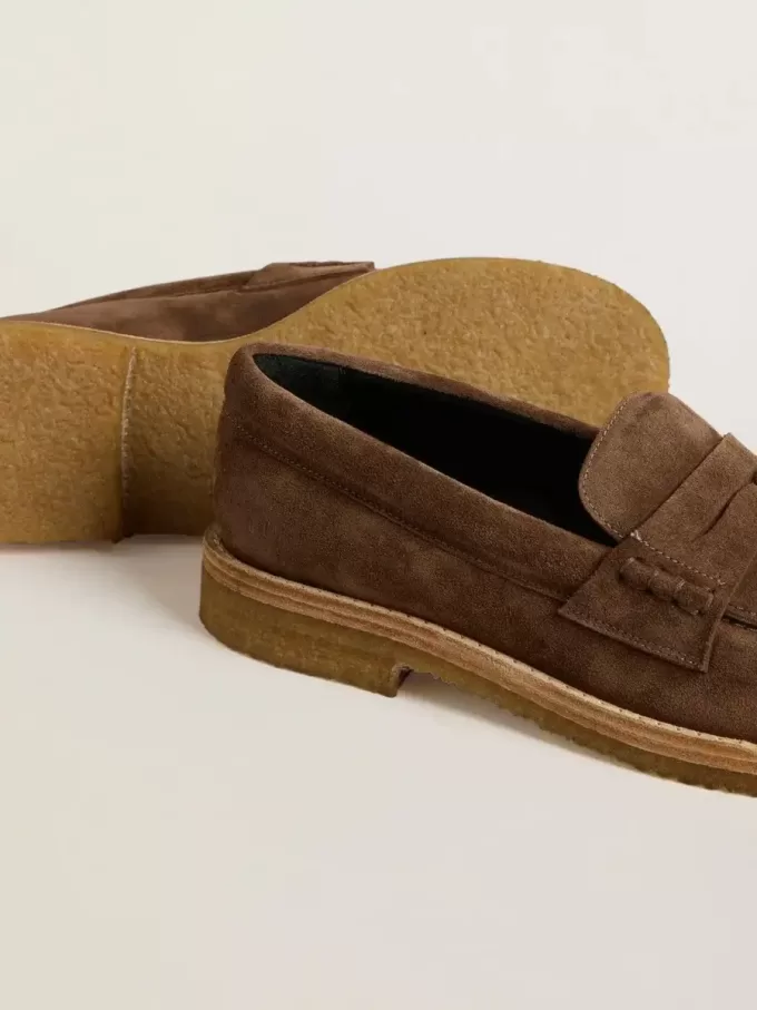 Jerry Loafer für Damen aus taubengrauem Wildleder