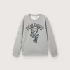 Journey Sweatshirt mit Rundhalsausschnitt für Jungen aus grau melierter Baumwolle mit Maskottchen-Print Journey Sweatshirt mit Rundhalsausschnitt für Jungen aus grau melierter Baumwolle mit Maskottchen-Print