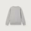 Journey Sweatshirt mit Rundhalsausschnitt für Jungen aus grau melierter Baumwolle mit Maskottchen-Print Journey Sweatshirt mit Rundhalsausschnitt für Jungen aus grau melierter Baumwolle mit Maskottchen-Print