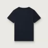 Journey T-Shirt für Jungen aus blauem Baumwolljersey mit digitalem Maskottchen-Print Journey T-Shirt für Jungen aus blauem Baumwolljersey mit digitalem Maskottchen-Print