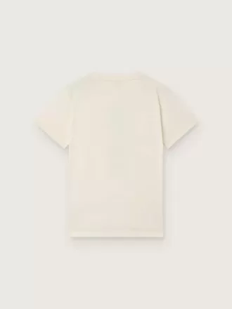 Journey T-Shirt für Jungen aus weißem Baumwolljersey mit digitalem Maskottchen-Print