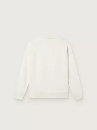 Journey weißes Sweatshirt mit Rundhalsausschnitt für Mädchen aus Baumwolle mit Maskottchen-Print und Kristallapplikationen