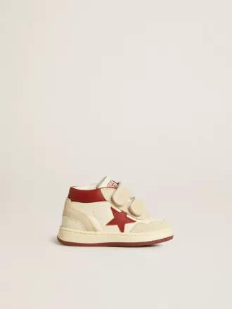 June Junior aus Nappa und Wildleder mit rotem Lederstern und Fersenlasche