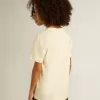 Jungen-T-Shirt in Used-Weiß mit mehrfarbigem Schriftzug