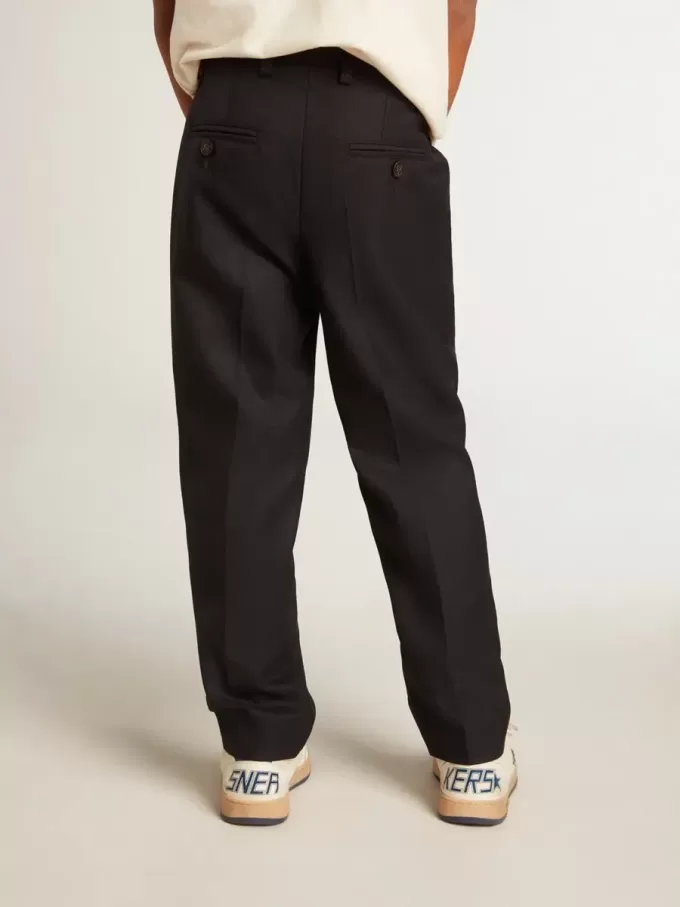 Jungenhose aus dunkelblauer Wolle