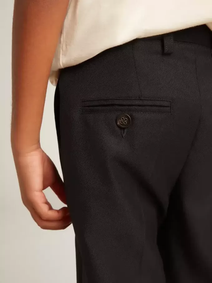 Jungenhose aus dunkelblauer Wolle