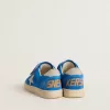 Junior Ball Star aus hellblauem Wildleder mit grauem Nubuk-Stern und Fersenlasche