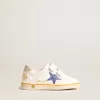 Junior Ball Star mit blauem Glitzerstern und beigem Wildleder-Fersenlasche