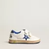 Junior Ball Star mit blauem Metallic-Lederstern und Fersenlasche