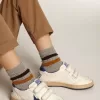 Junior Ball Star mit blauem Metallic-Lederstern und Fersenlasche