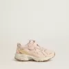 Junior Lightstar aus rosa Leder und Mesh mit rosa Lederstern