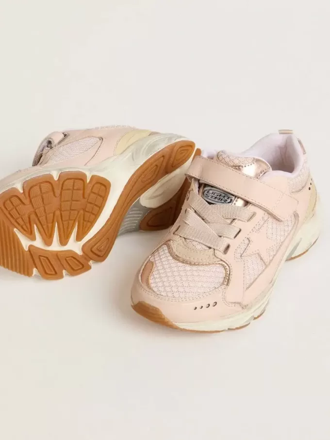 Junior Lightstar aus rosa Leder und Mesh mit rosa Lederstern