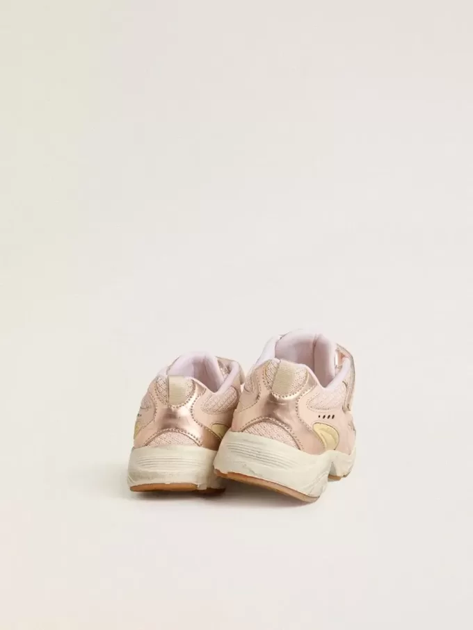 Junior Lightstar aus rosa Leder und Mesh mit rosa Lederstern
