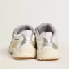 Junior Lightstar aus weißem Leder und Mesh mit weißem Lederstern