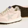Junior Marathon aus rosa Nylon mit aufgedrucktem Stern und Lederlasche an der Ferse