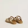 Junior Maxime Sandalen aus goldfarbenem Metallic-Leder