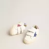 Junior May School aus Leder mit Glitzerstern und Fersenlasche
